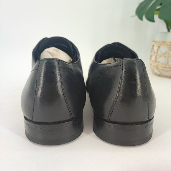 Hugo Boss Men's Vero Cuoio Black Leather Dress Shoes Oxfords Size 9.5 - Picture 3 of 9